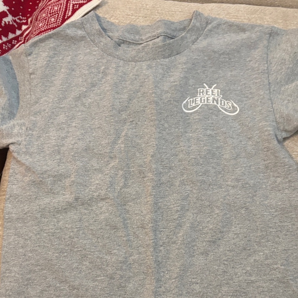 Reel Legends Kids Light Gray Short Sleeve Tee